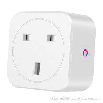 Smart Home UK Enclosure White Wifi Power Socket With App Wireless Remote Control Wall Plug WiFi Smart Plug For Home Automation
